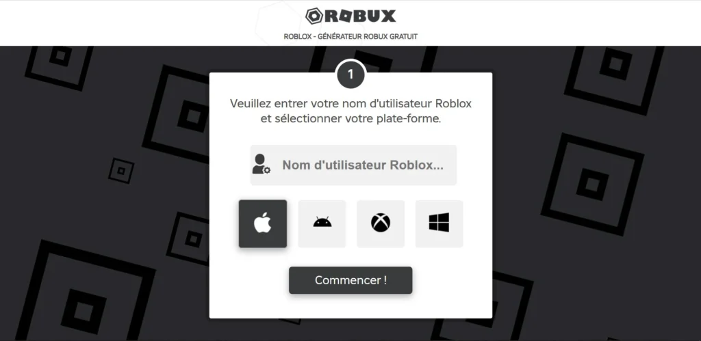 INTERFACE ROBUX GRATUIT